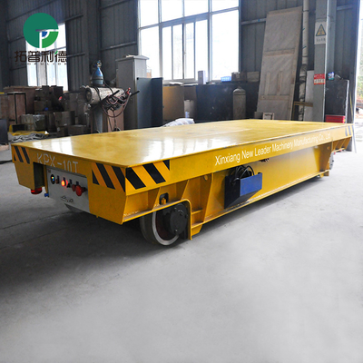 Building Material Shops High Tepreture 50T Proof Steel Mill Electric Flat Track Car